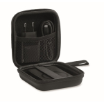 Reisset met magnetische powerbank 5.000mAh en USB-C-oplader kleur zwart tiende weergave