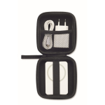 Reisset met magnetische powerbank 5.000mAh en USB-C-oplader kleur wit achtste weergave