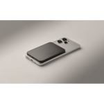 Magnetische powerbank van gerecycled aluminium 5.000mAh kleur zwart foto bekijken vierde weergave