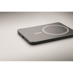 Magnetische powerbank van gerecycled aluminium 5.000mAh kleur zwart foto bekijken vijfde weergave