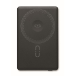 Magnetische powerbank van gerecycled aluminium 5.000mAh kleur zwart achtste weergave