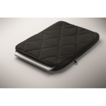 Gewatteerde nylon laptophoes met voorvak 15'' kleur zwart foto bekijken vierde weergave