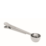 Roestvrijstalen maatlepel met sluitclip 15 ml kleur zilver weergave met bedrukking