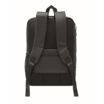 Laptoprugzak van RPET 600D met harde voorkant 15'' kleur zwart vierde weergave