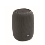 Oplaadbare draadloze speaker met USB-C-kabel en 8W vermogen kleur donkergrijs weergave met bedrukking