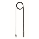 USB-C-kabel van 1 meter voor opladen en dataoverdracht 60W kleur zwart achtste weergave