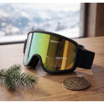 Skibril met spiegelglas met UV400-bescherming en krasbestendig kleur oranje sfeervolle weergave
