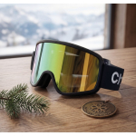 Skibril met spiegelglas met UV400-bescherming en krasbestendig kleur oranje sfeervolle hoofdweergave