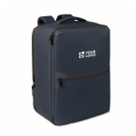 Reisrugzak van RPET 600D met vacuümzak en inbegrepen pomp 18L kleur marineblauw weergave met bedrukking