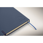 A5 PU-notitieboekset met blauwe pen en gelinieerde pagina’s kleur blauw foto bekijken vierde weergave