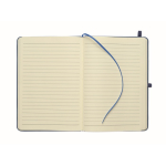 A5 PU-notitieboekset met blauwe pen en gelinieerde pagina’s kleur blauw zesde weergave