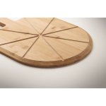 Bamboe pizzaplank met roestvrijstalen pizzasnijder inbegrepen kleur hout foto bekijken vierde weergave
