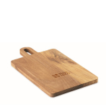 Acacia houten snij- en serveerplank met handvat voor elke dag kleur hout weergave met bedrukking