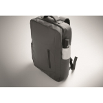 RPET-rugzak met PU-coating voor laptop tot 15'' kleur donkergrijs foto weergave