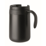 thermosbeker van roestvrij staal met herbruikbaar koffiefilter 450 ml kleur zwart tweede weergave
