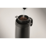 thermosbeker van roestvrij staal met herbruikbaar koffiefilter 450 ml kleur zwart foto bekijken vijfde weergave