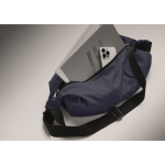 Urban crossbodytas van waterafstotend nylon met verstelbare band kleur blauw foto bekijken vierde weergave