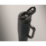 Lekvrije thermosbeker met handvat en rietje 900 ml kleur marineblauw foto bekijken vierde weergave