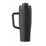 Lekvrije thermosbeker met handvat en rietje 900 ml kleur marineblauw zesde weergave