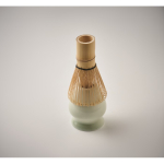 Matcha-set van 5 stuks van keramiek en bamboe in geschenkdoos kleur mintgroen foto bekijken zesde weergave