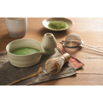 Matcha-set van 5 stuks van keramiek en bamboe in geschenkdoos kleur mintgroen sfeervolle weergave