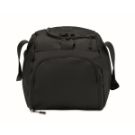 Sportieve nylon tas met trolleyband en schouderriem 20 L kleur zwart achtste weergave