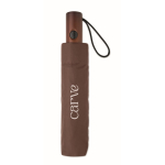 Opvouwbare automatische windbestendige polyester paraplu Ø94 kleur bruin hoofdweergave tweede weergave