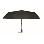 Opvouwbare automatische windbestendige polyester paraplu Ø94 kleur zwart derde weergave