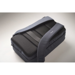 Laptoprugzak met PU-details en trolleyband 15'' kleur blauw hoofdweergave
