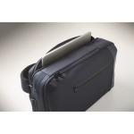Laptoprugzak met PU-details en trolleyband 15'' kleur blauw foto bekijken vijfde weergave