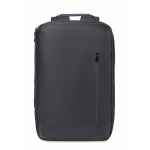 Laptoprugzak met PU-details en trolleyband 15'' kleur blauw achtste weergave