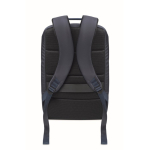 Laptoprugzak met PU-details en trolleyband 15'' kleur blauw negende weergave