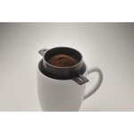 Herbruikbare koffiefilter van roestvrij staal met etui kleur zwart foto bekijken vierde weergave
