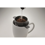 Herbruikbare koffiefilter van roestvrij staal met etui kleur zwart hoofdweergave