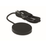 Magnetische draadloze oplader met vaste USB-C-kabel van 1 m en 25W kleur zwart tweede weergave