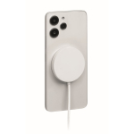 Magnetische draadloze oplader met vaste USB-C-kabel van 1 m en 25W kleur wit derde weergave