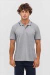 Unisex katoenen polo met streep 200g/m² SOL'S PALERMO kleur grijs tweede weergave