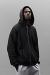 Unisex katoenen hoodie met rits 450 g/m² SOL'S LEGACY kleur zwart tweede weergave