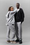 Unisex katoenen hoodie met rits 450 g/m² SOL'S LEGACY kleur lichtgrijs derde weergave
