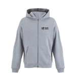 Unisex katoenen hoodie met rits 450 g/m² SOL'S LEGACY kleur lichtgrijs weergave met bedrukking
