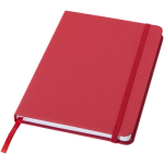 A5-notitieboek met elastische sluiting en lint in dezelfde kleur, gestippelde pagina's kleur rood