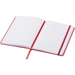 A5-notitieboek met elastische sluiting en lint in dezelfde kleur, gestippelde pagina's kleur rood tweede weergave
