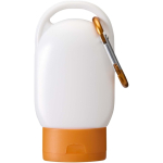 Zonnecrème SPF 30 met geïntegreerde karabijnhaak en vanillegeur 30ml kleur oranje derde weergave voorkant