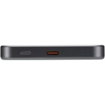 Compacte magnetische powerbank met draadloos opladen 5.000 mAh kleur glanzend zilver weergave detail 1
