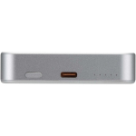 Magnetische draagbare oplader van gerecycled aluminium 10.000 mAh kleur zilver weergave detail 1