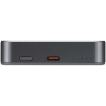 Magnetische draagbare oplader van gerecycled aluminium 10.000 mAh kleur glanzend zilver weergave detail 1