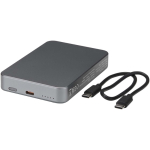 Magnetische draagbare oplader van gerecycled aluminium 10.000 mAh kleur glanzend zilver tweede weergave