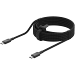 USB-C-kabel van gevlochten nylon met Xtorm 100W snelladen kleur zwart