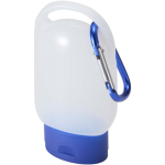 Draagbare handgel met karabijnhaak en citrusgeur 30ml kleur blauw