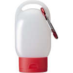 Draagbare handgel met karabijnhaak en citrusgeur 30ml kleur rood derde weergave voorkant